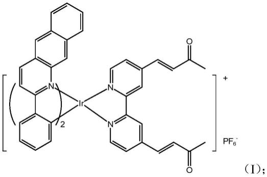 一种基于二联吡啶丁烯-3-酮制备的近红外发光金属铱配合物及其应用