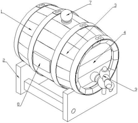 一种桶内可视的橡木酒桶的制作方法