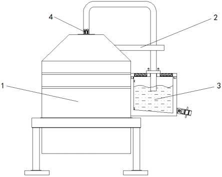 一种电磁大锅灶水汽吸收排放装置的制作方法