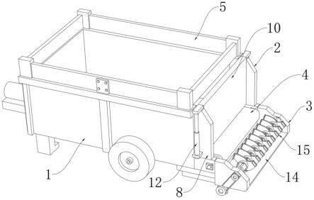 一种可调节的横绞轮厩肥播撒车的制作方法