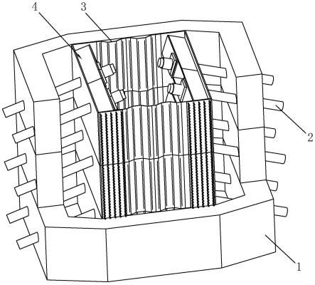 一种折腹槽形钢锚箱式组合索塔锚固结构以及施工方法