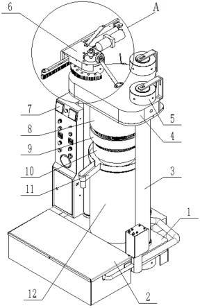 一种三柱液压榨油机的制作方法