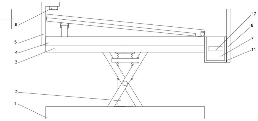 一种设有底部折叠支架的解剖试验台及其空间扩展结构