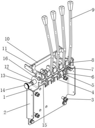 一种电动叉车翻盖式阀杆操作机构的制作方法