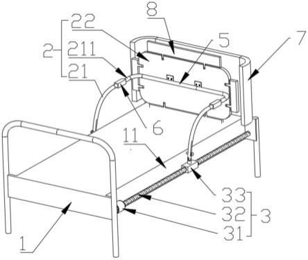 一种带有自动折叠桌板的新式床的制作方法