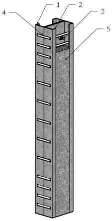 一种冷弯薄壁H形钢-聚丙烯系杆PEC柱