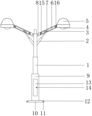 一种用于连接路灯支臂与灯杆的连接件的制作方法