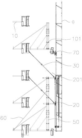 一种高层大间距错层阳台建筑的组合式爬架支撑结构及爬架施工方法与流程