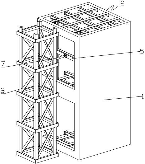 一种高层建筑塔吊穿墙式附着系统的安装结构的制作方法
