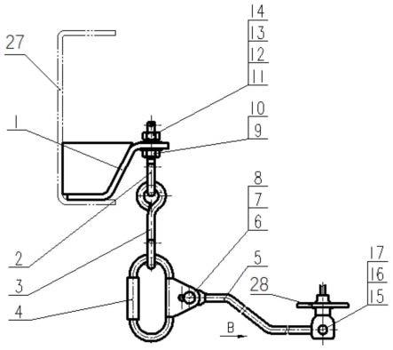 一种抗撞击的铁路货车缓解阀拉杆连接装置的制作方法