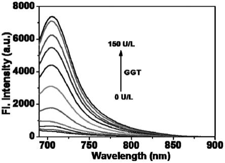 一种谷氨酰转肽酶荧光/光声探针及其制备方法和应用