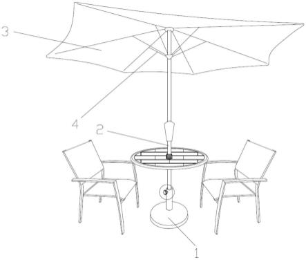 带遮阳伞的休闲桌的制作方法