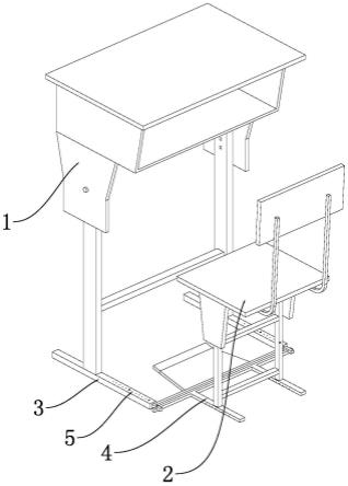 一体式坐姿矫正课桌椅的制作方法