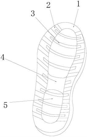 一种分段式包裹脚掌的复合鞋底的制作方法