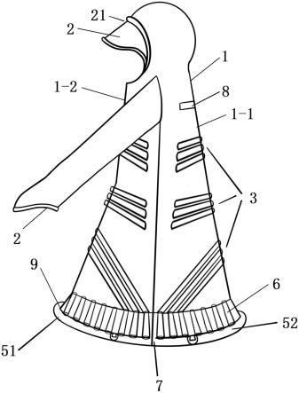 可调节悬山式分流充气单人徒步雨衣的制作方法