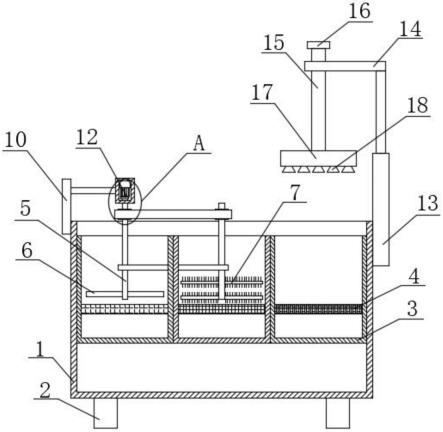 钢丝三级阶梯式水洗槽装置的制作方法