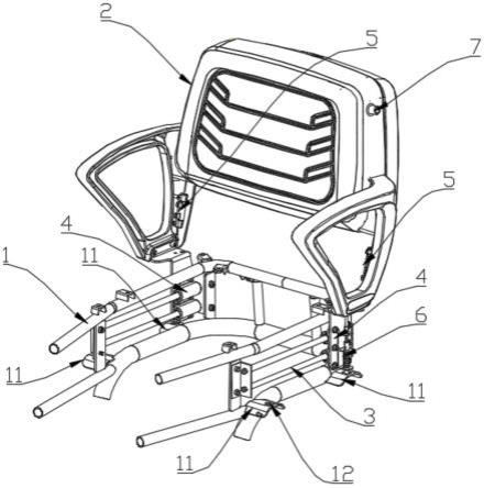 一种电动三轮车的可调节后靠背结构的制作方法
