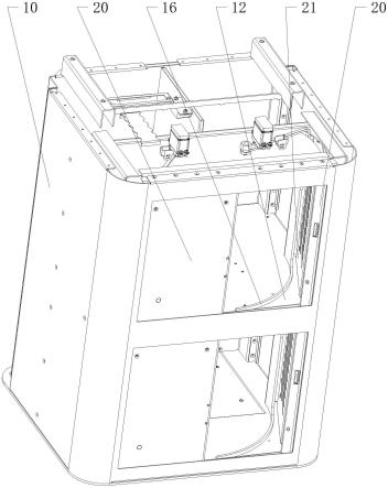 一种机器人的内开门柜分隔结构的制作方法