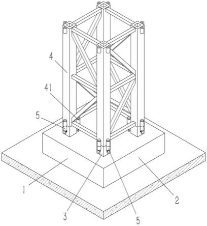 一种塔式起重机基础的安装结构的制作方法