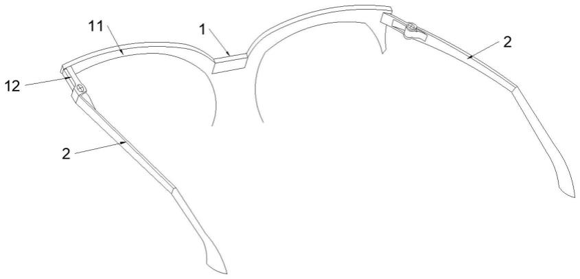 一种保护眼镜腿与镜片框连接处的眼镜框的制作方法