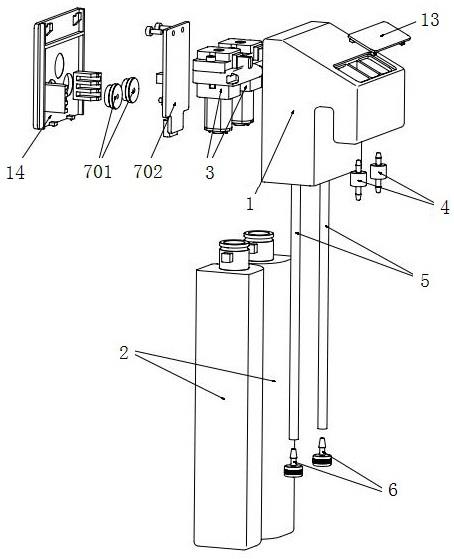 一种小型自动加液装置、该加液装置的安装结构及蠕动泵的制作方法
