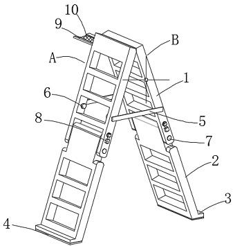 一种用于中央空调检修的便携式梯架的制作方法