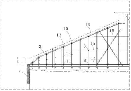 一种大间距钢梁上支模架结构及施工方法与流程