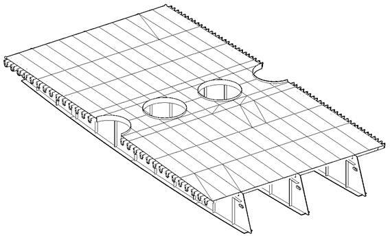 一种花篮式大直径圆形桥面板加工工艺的制作方法