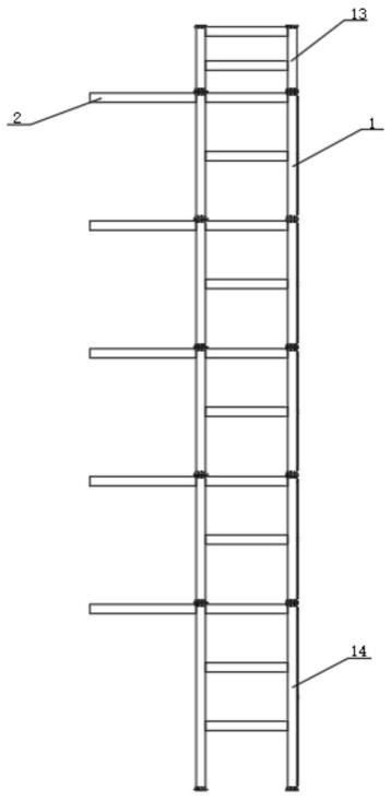 一种带斜拉杆的装配式钢结构电梯井道结构的制作方法