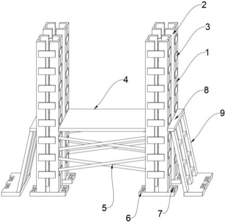 一种超高层可循环搭建使用的电梯基础结构的制作方法
