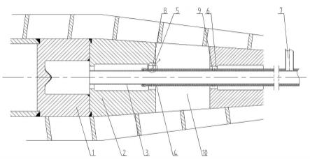 一种螺旋芯轴隔板内孔防积料结构的制作方法