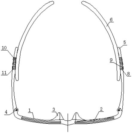 一种眼镜腿设置有防滑结构的眼镜的制作方法