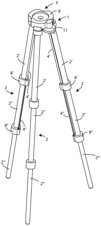 带有用于锁定/解锁支腿的系统的三脚架的制作方法