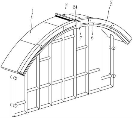 一种大跨度拱形结构高大模板支撑体系的制作方法