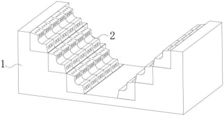 一种阶梯坡结构及坝体的制作方法
