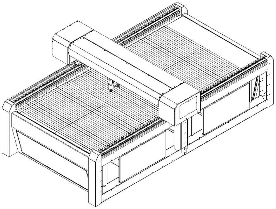 钢结构平板激光二维切割机的制作方法