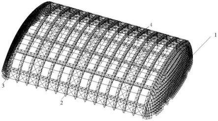 一种预应力桁架与空间网架组合的曲面山墙结构煤棚的制作方法