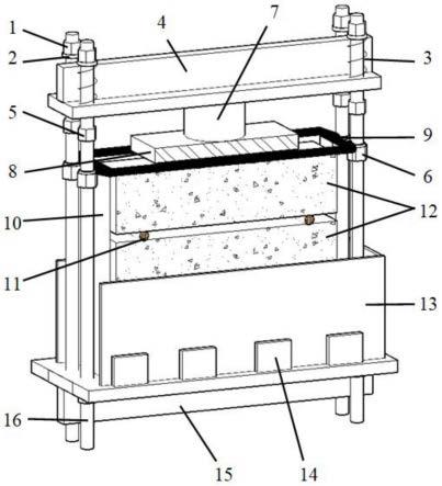 一种模拟荷载-离子侵蚀-干湿循环耦合作用环境下的实验装置的制作方法