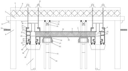桥墩水中系梁抬高预制下吊安装体系及施工方法与流程