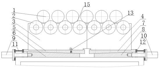 一种整体梁板料矫平机支承辊部装结构的制作方法