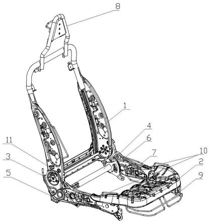 舒适型座椅骨架总成的制作方法