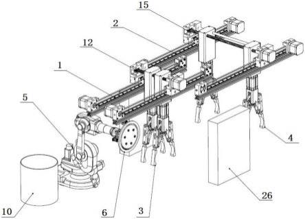 铁箍纸板桶底板装配自动压箍系统的制作方法