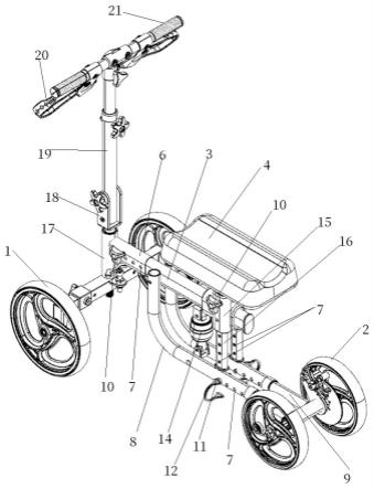 一种多段式可调车架的单脚车的制作方法