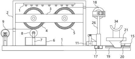 一种圆网烘燥机自动换卷伸头组件的制作方法