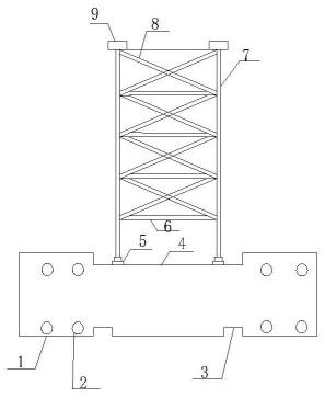 一种LNG船导轨式船体塔式支撑结构的制作方法