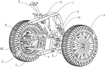 摩托车前双摆臂转向结构的制作方法