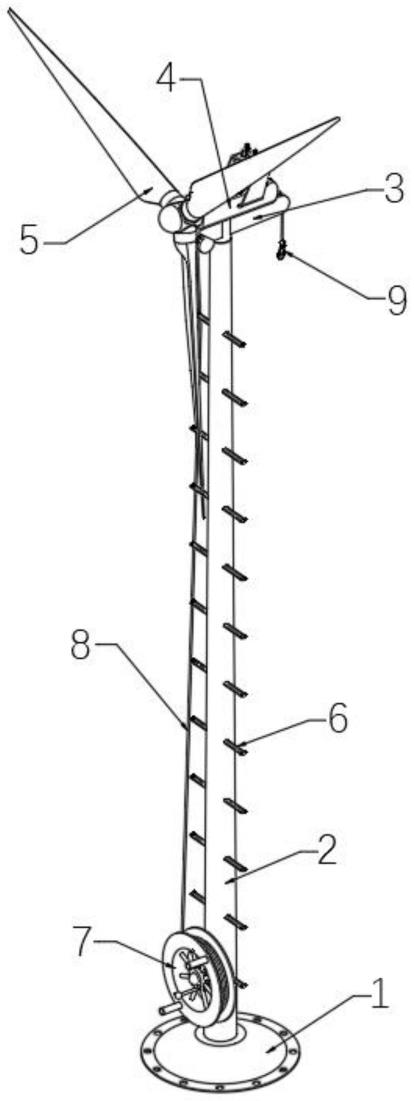 一种风力发电塔的省力攀爬结构的制作方法