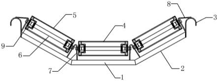 一种胶带输送机的支撑式上托辊架的制作方法
