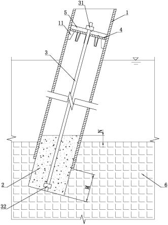 一种海洋平台钢管斜桩嵌岩固结结构的制作方法