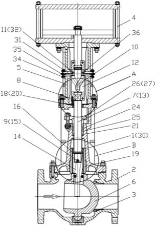 具有两段式阀杆适用于特殊工况的高密封性能轨道球阀的制作方法
